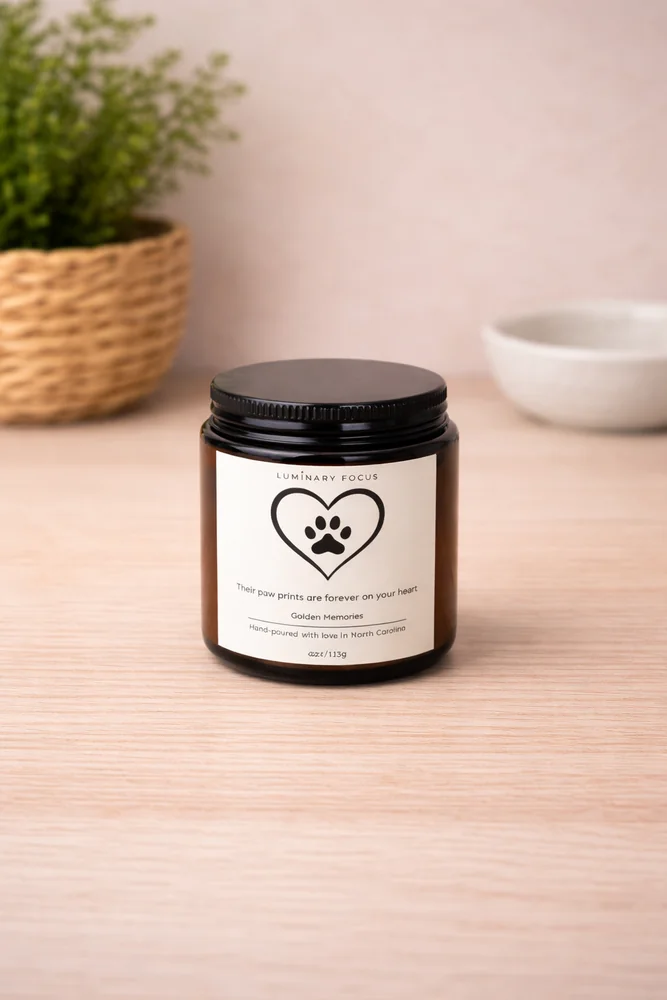 Golden Memories memorial candle