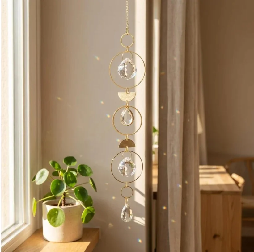 Memorial pendant urn suncatcher